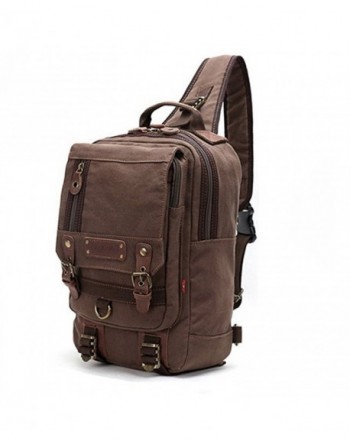 Canvas Messenger Shoulder Backpack 13 inch