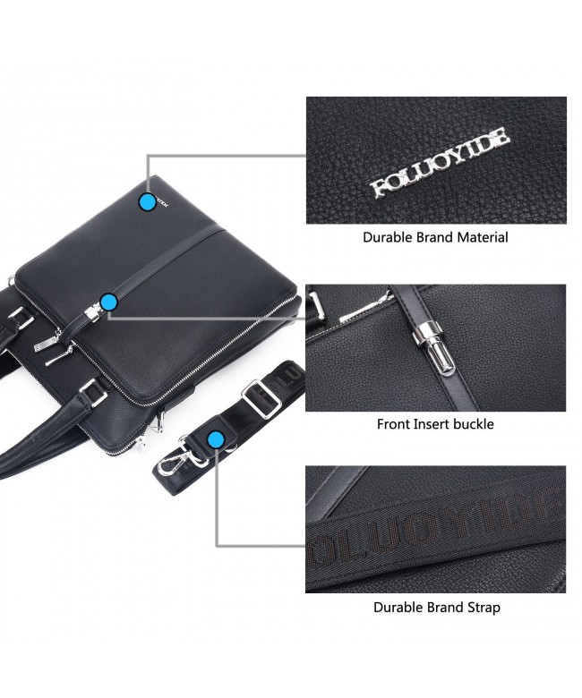 Men's PU Leather Handbag Shoulder Briefcase Business Crossbody Bag iPad ...