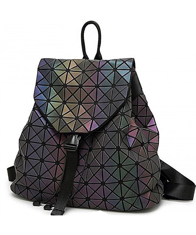 Geometric Backpack Holographic Reflective Backpacks