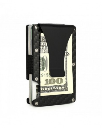 Minimalist Aluminum Wallet Pocket fiber black