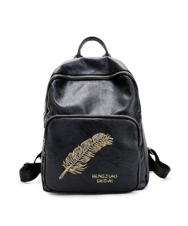 Vicue Embroidery Feather Backpack Shoulder