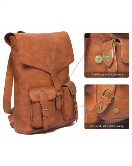 Vintage Laptop Leather backpack for Men & Women - C9182K7OTEN