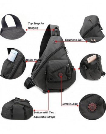 Crossbody Backpack Shoulder Business - Black - C3184WNQLIL
