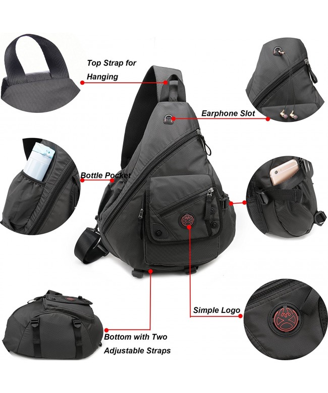 Crossbody Backpack Shoulder Business - Black - C3184WNQLIL