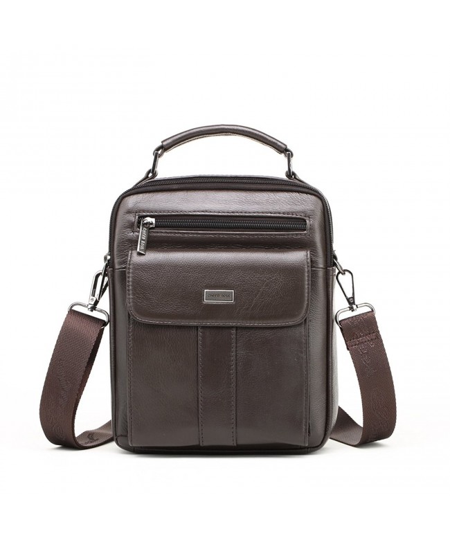 Men's Genuine Leather Shoulder Messenger Handbag CrossBody Briefcase ...
