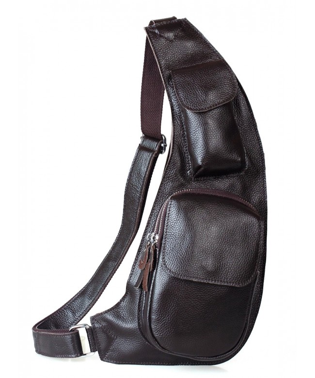 BAIGIO Leather Shoulder Crossbody Backpack