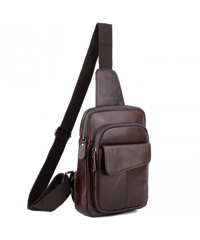 YALUXE Genuine Leather Shoulder Backpack