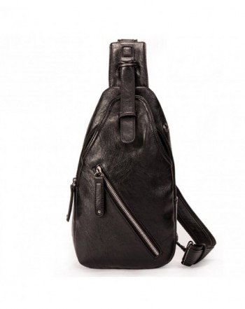 AL PLANET Leather Shoulder Crossbody Backpack