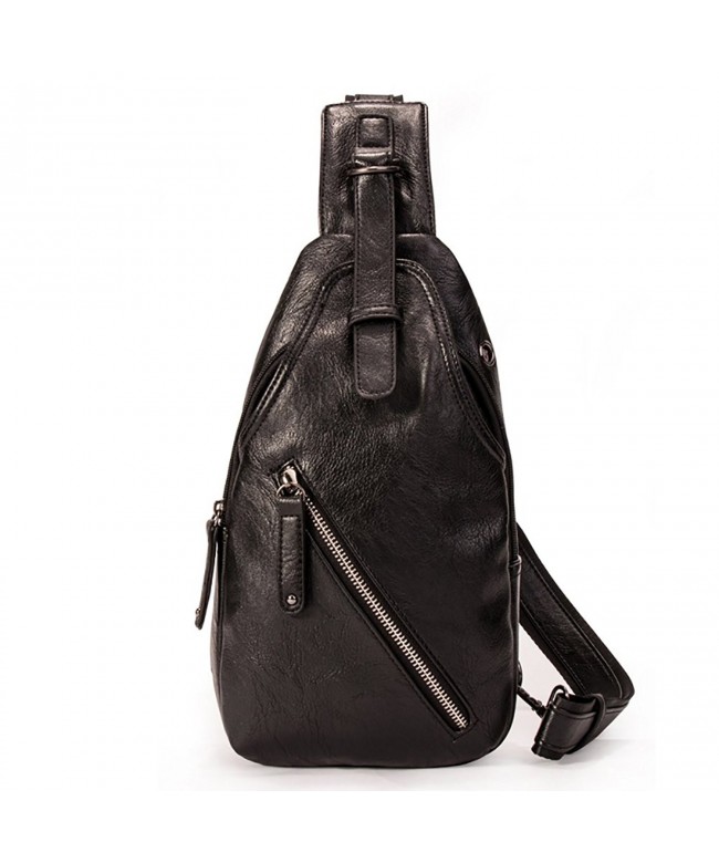 AL PLANET Leather Shoulder Crossbody Backpack