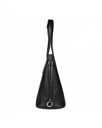 Oversized Women Tote Handbags Soft PU Leather Top-Handle Bags - Black-1 ...