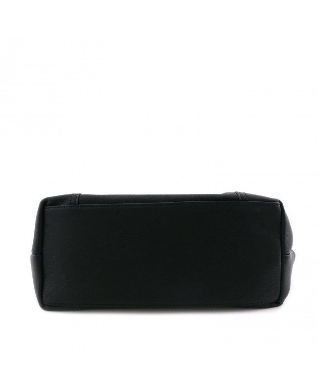 Hobo Shoulder Bag with Big Snap Hook Hardware - Black - C512LHZ2NK3