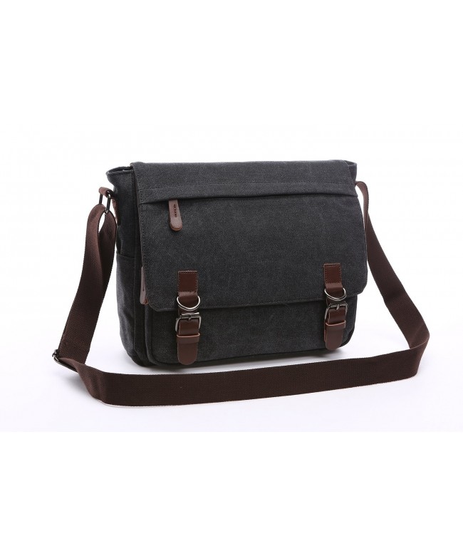 Mestart Messenger Bag School Bag Business Briefcase Shoulder Bag Black ...