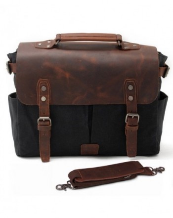 SUVOM Messenger Leather Briefcase Bookbag