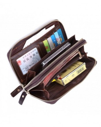 Daiwenwo Leather Clutch Wallets Capacity