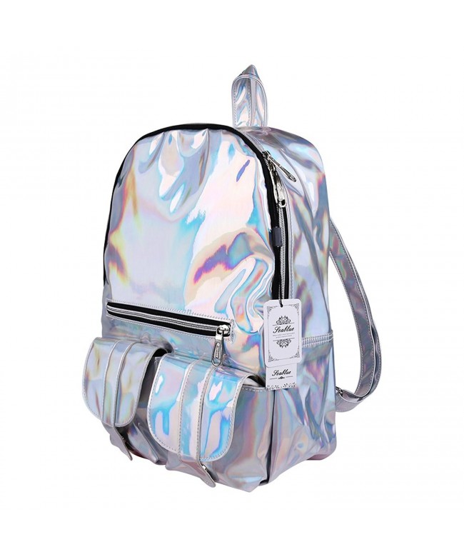 Women Hologram Backpacks Reflective Mirror Surface Backpack Girls ...