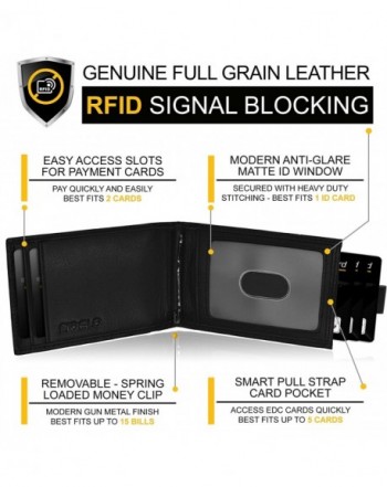 Leather Carbon Bifold Wallet Blocking - Dapperton 