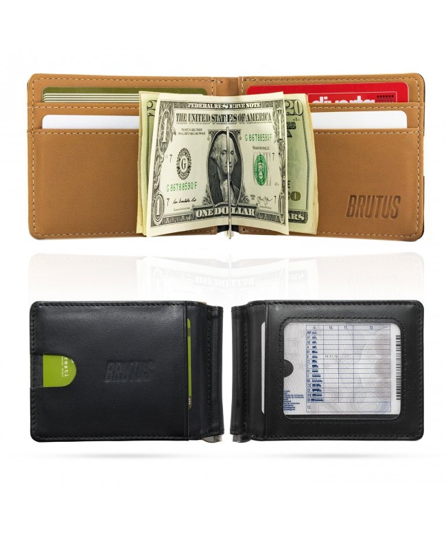 Mens RFID money clip wallet
