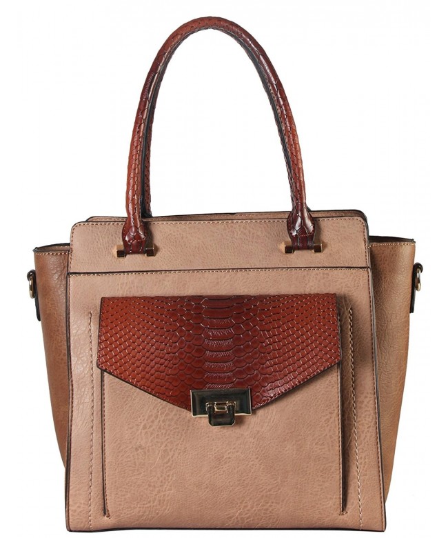 Diophy Leather Structured Handbag PS 3374