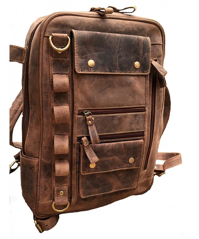 Leather Backpack Vintage Shoulder Rucksack