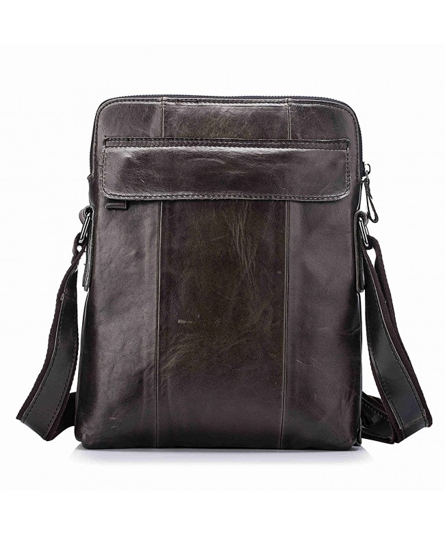 Genuine Leather Crossbody Bag for Men Vintage Small Messenger Shoulder ...
