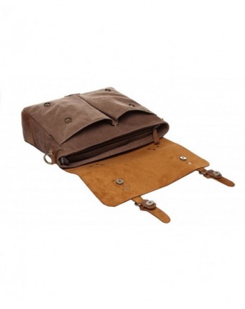 Fashion Style Canvas Leather Laptop Crossbody Messenger Satchel Bag for ...