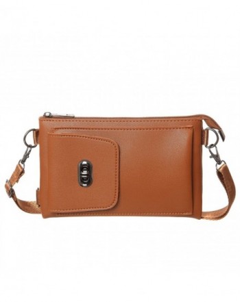Small Crossbody Synthetic Leather Wallet