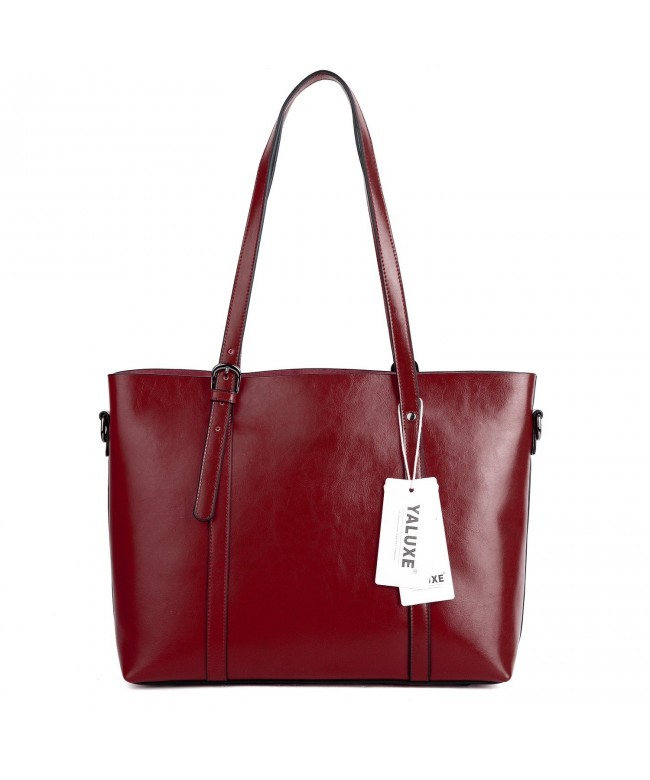 Women's Vintage Style Soft Leather Work Tote Large Shoulder Bag - 1 ...