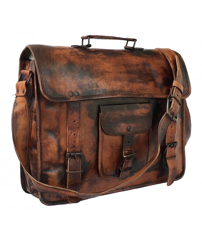 DHK Leather Vintage Messenger briefcase