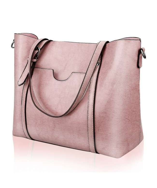 Satchel Handbags Shoulder Greased Leather