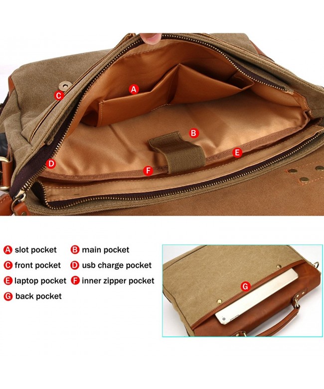 Genuine Leather Messenger Satchel Bag For Men 14
