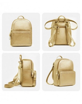 Leather Backpack For Women Stylish Fashion Square Bag Purse For Girls Gold Cg12na1nw4c