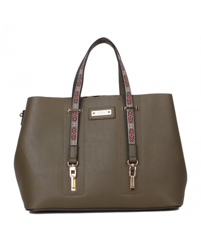 ilishop Women's PU Leather Tote Handbag Contrast Color Shoulder Bag